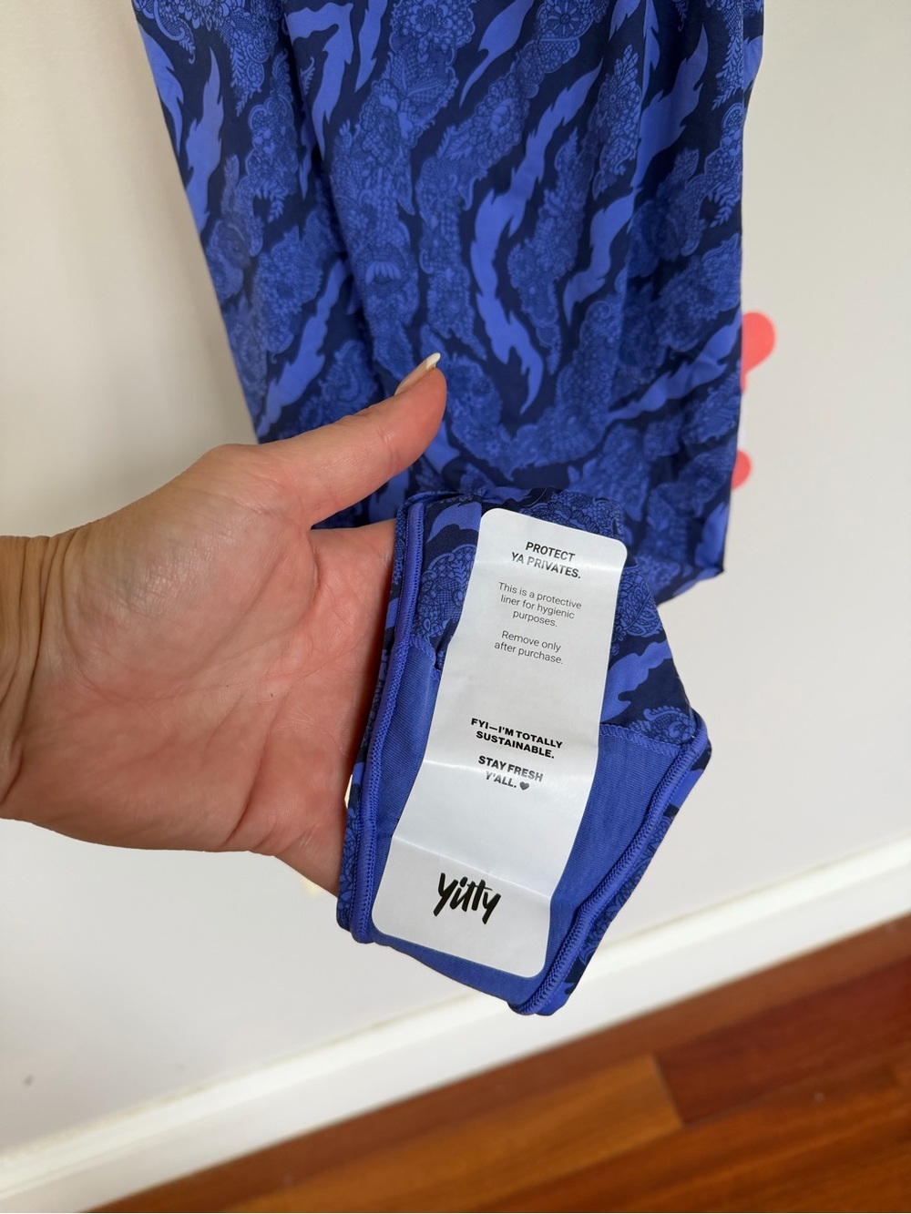 YITTY Blue Patterned Racerback One-Piece Tank - Picture 4 of 8